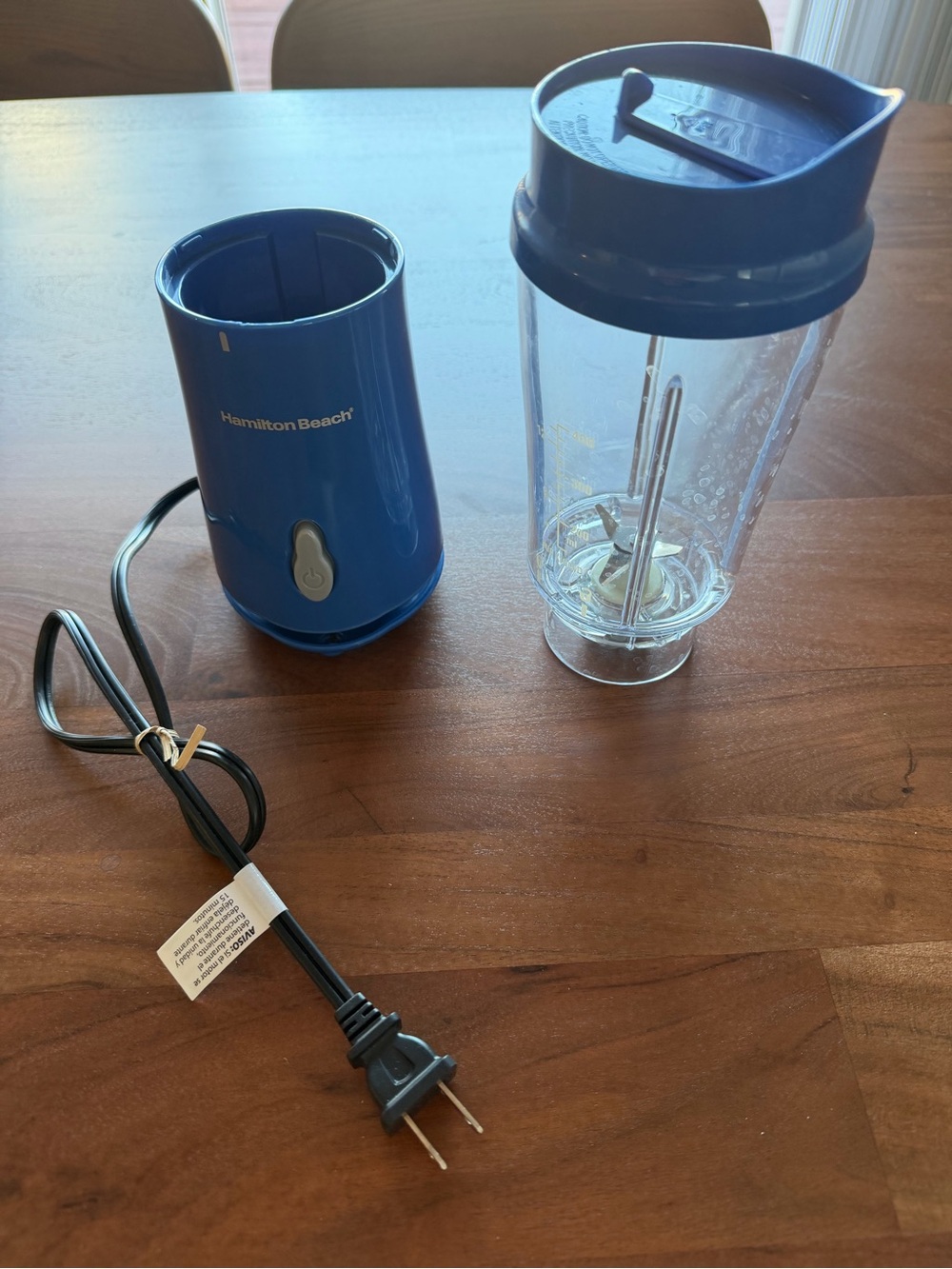 Hamilton Beach Blue Personal Blender with Travel Lid